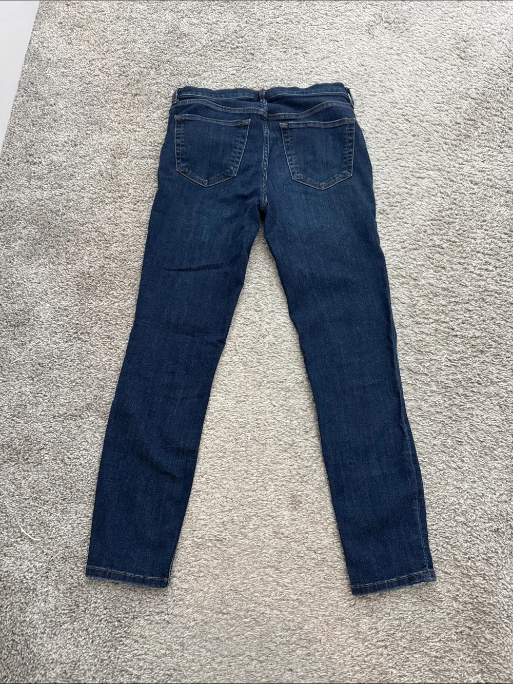 Free People Dark Blue Ripped Skinny Jeans